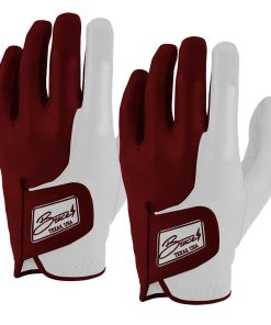 Bear Series Golf Gloves (On Left. 2-Pack) - College Station Maroon