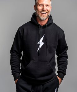 BOLT Hoodie - Black/White Bolt