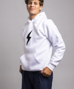 BOLT Hoodie - White/Black Bolt
