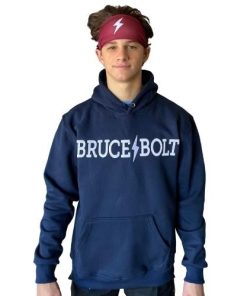BRUCE BOLT Hoodie - Navy/White