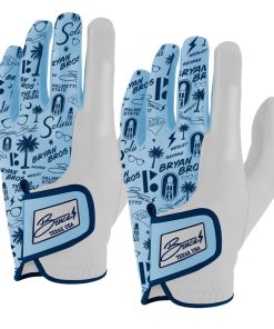 Bryan Bros Creator Series Golf Gloves (On Left. 2-Pack) - Baby Blue
