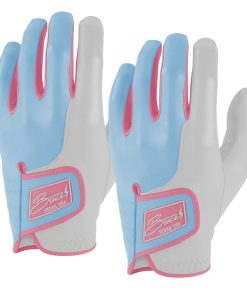 Bryan Bros Creator Series Golf Gloves (On Left. 2-Pack) - Baby Blue/Pink