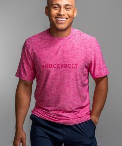 SuperSoft BRUCE BOLT Short Sleeve Shirt - Pink
