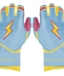 Coach RAC Creator Series Long Cuff Batting Gloves - Baby Blue/Yellow