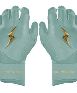 King of JUCO Creator Series Long Cuff Batting Gloves - Mint/Gold