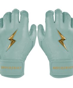 King of JUCO Creator Series Short Cuff Batting Gloves - Mint/Gold