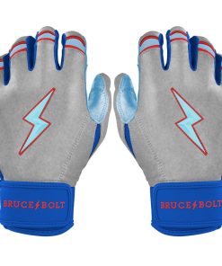 James Outman Signature Series Short Cuff Batting Gloves - Metallic Silver