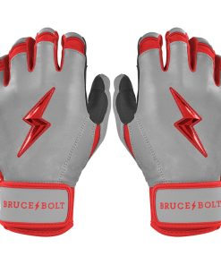 Grey Series Short Cuff Batting Gloves - Red