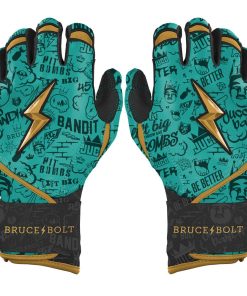 King of JUCO Creator Series Long Cuff Batting Gloves - Mint/Black