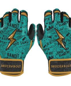 King of JUCO Creator Series Short Cuff Batting Gloves - Mint/Black