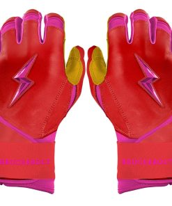 Harrison Bader Signature Series Long Cuff Batting Gloves - Pink
