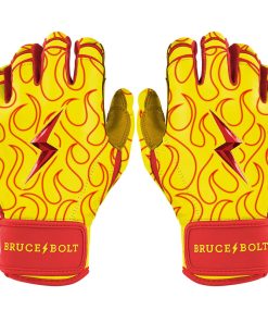Harrison Bader Signature Series Short Cuff Batting Gloves - Flames