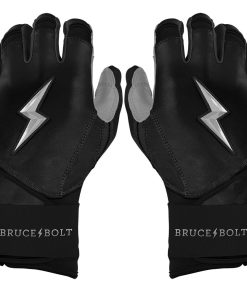 Chrome Series Long Cuff Batting Gloves - Black