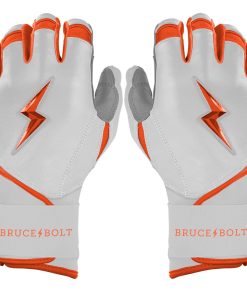 Chrome Series Long Cuff Batting Gloves - Orange
