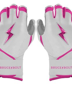 Chrome Series Long Cuff Batting Gloves - Pink