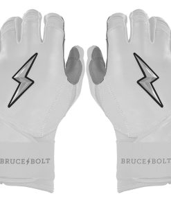 Chrome Series Long Cuff Batting Gloves - White