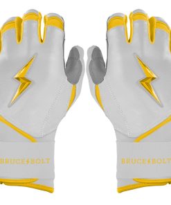 Chrome Series Long Cuff Batting Gloves - Yellow