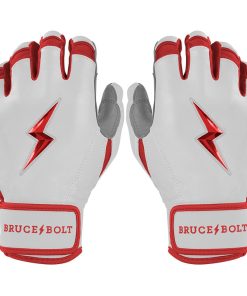 Chrome Series Short Cuff Batting Gloves - Red