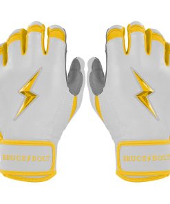 Chrome Series Short Cuff Batting Gloves - Yellow