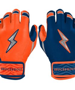Max Clark Signature Series Short Cuff Batting Gloves - Navy/Orange
