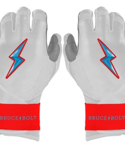 Bear Series Long Cuff Batting Gloves - Miami White