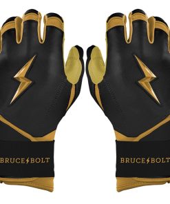 Gold Series Long Cuff Batting Gloves - Black/Gold