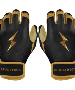 Gold Series Short Cuff Batting Gloves - Black/Gold