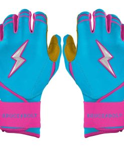Harrison Bader Signature Series Long Cuff Batting Gloves - Blue/Pink