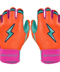 Fernando Tatis Jr. Signature Series Short Cuff Batting Gloves - Aqua/Orange