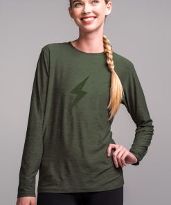 Women's SuperSoft BOLT Long Sleeve Shirt - Olive Green